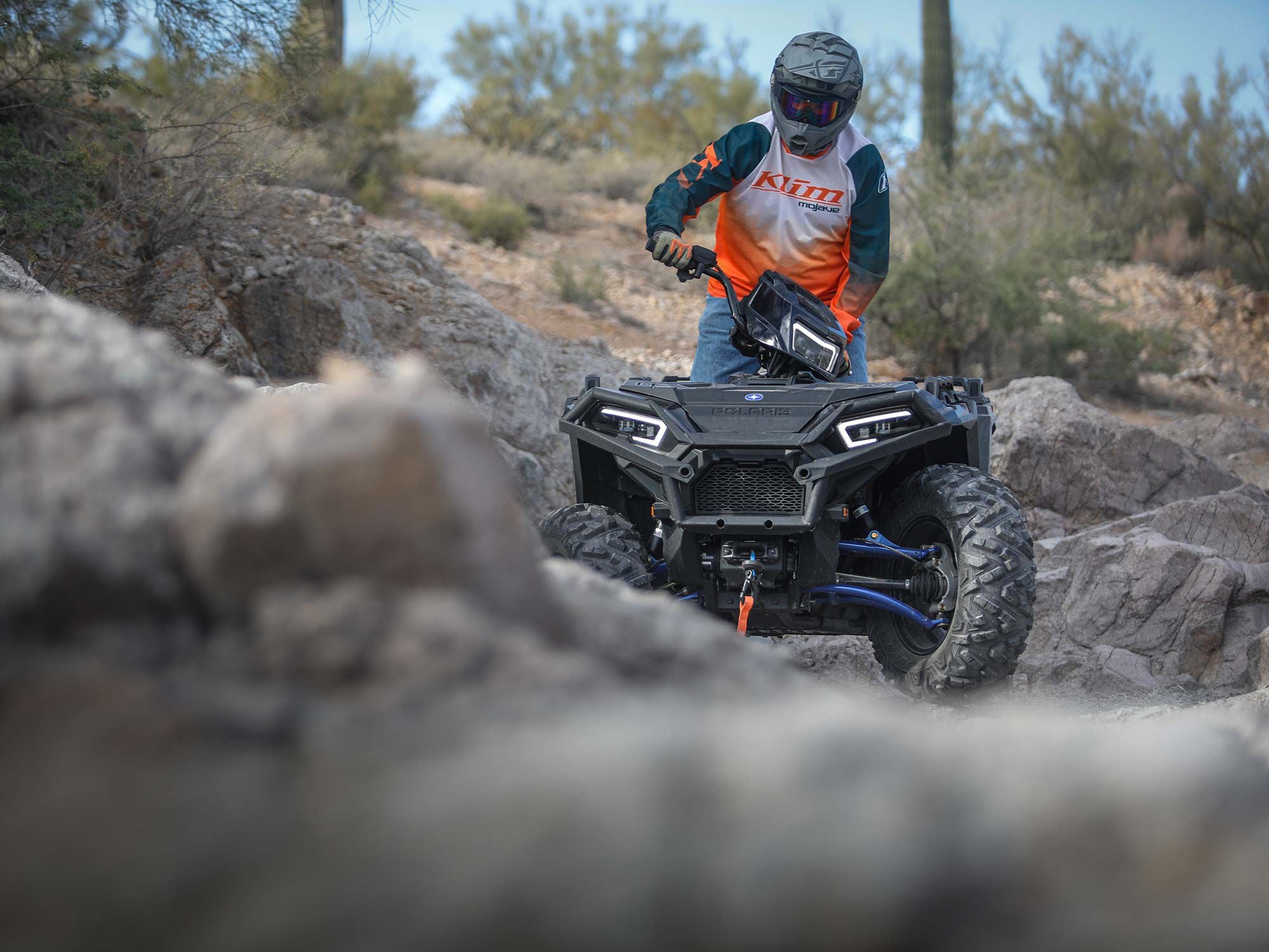 Multi Select Electric Power Steering gives the Sportsman XP 1000 a light feel at the controls.
