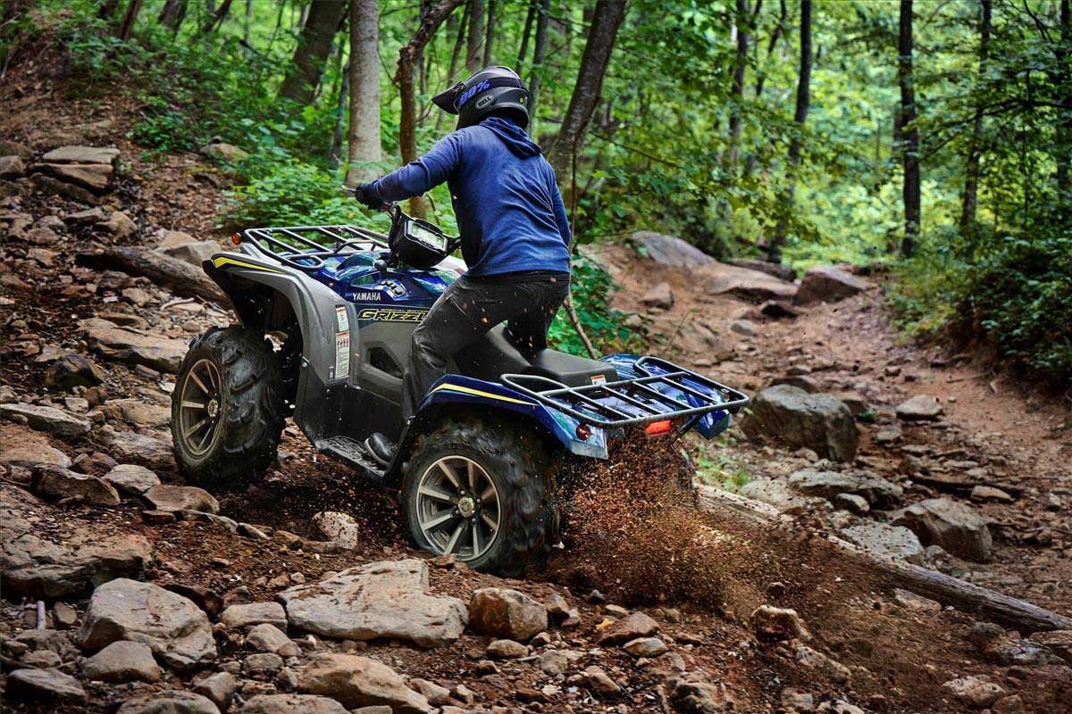 A locking differential—like that which Yamaha employs in the front end of the Grizzly—helps maximize traction.