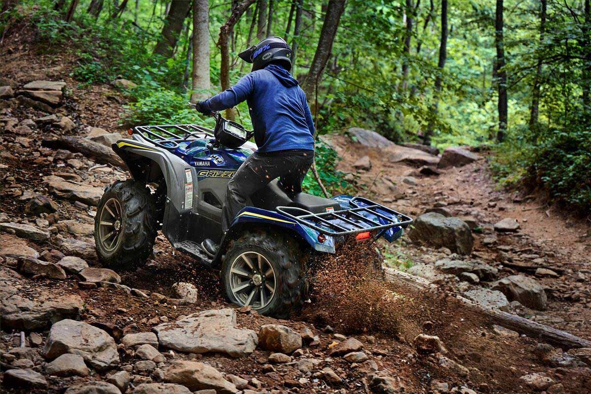 A locking differential—like that which Yamaha employs in the front end of the Grizzly—helps maximize traction.