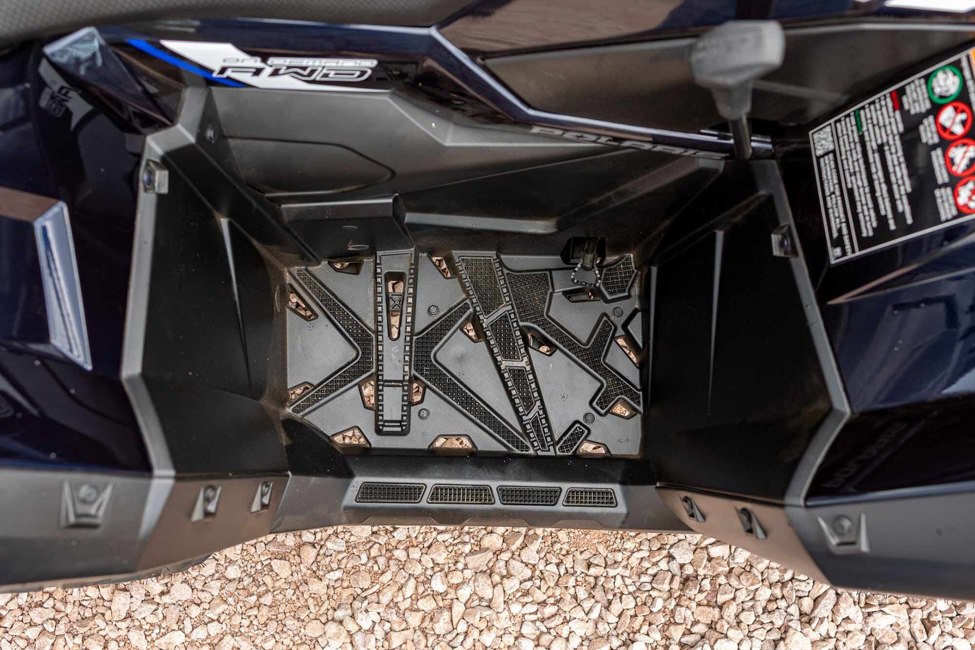 Footwells are extra large with plenty of leg protection.