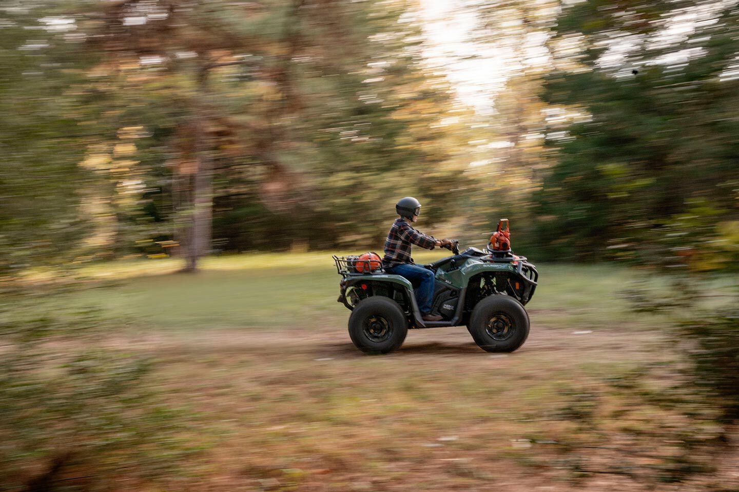 The 2023 Outlander Pro XU is the workhorse of the bunch. The integrated chain saw mount can accommodate up to an 18-inch bar.
