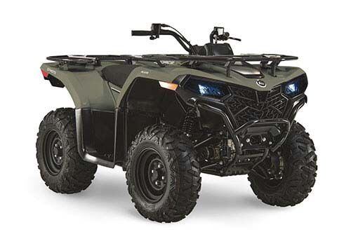 Standard arched front A-arms provide a wider area of ground clearance on the CForce 400.
