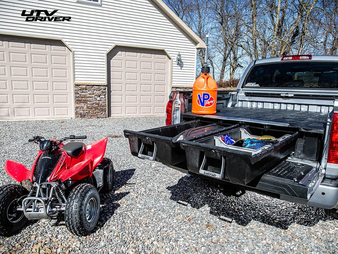 Decked Truck Bed Storage System ATV Rider