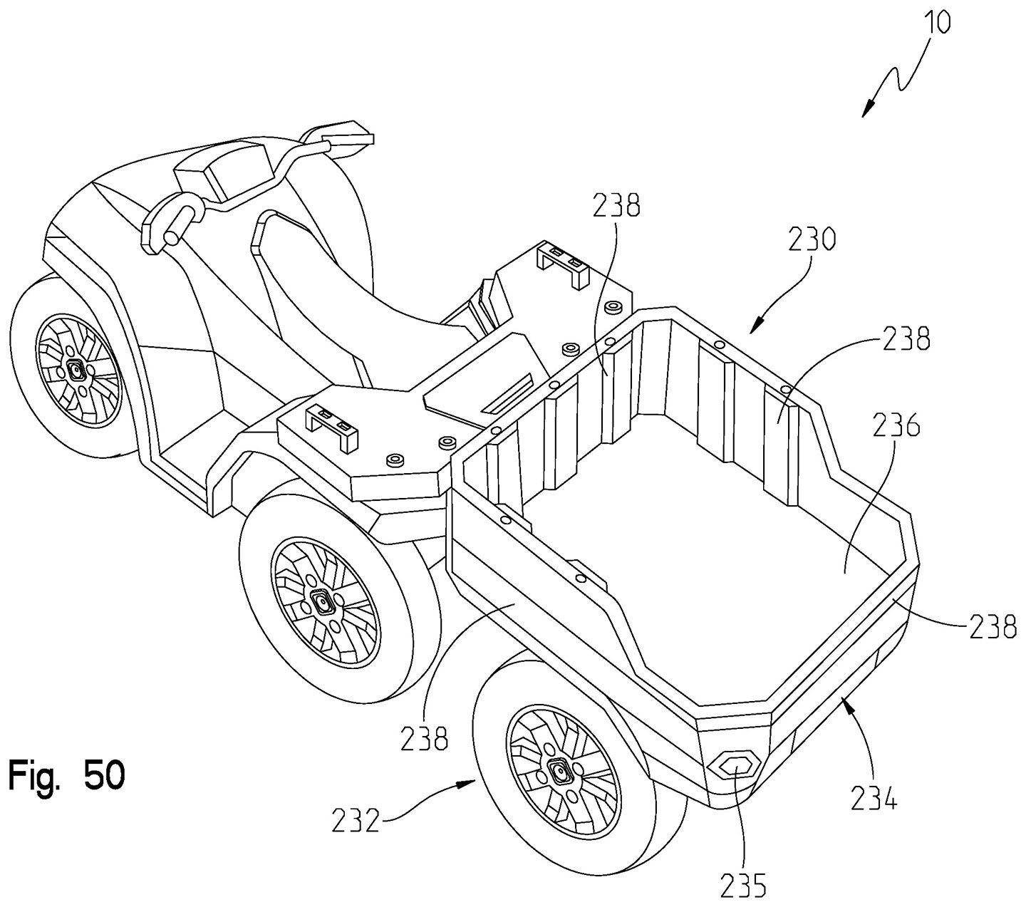 Drawings showing a possible utility trailer hint that at least one version of the machine will be a utility rig.
