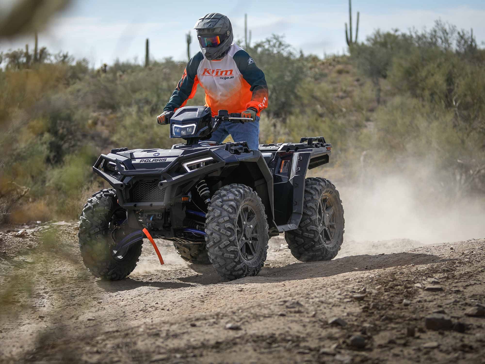 Luxury features, like a synthetic rope winch, high-clearance A-arms and an unmatched GPS/comm system, are just a few of the highlights of the 2022 Polaris Sportsman XP 1000 Ride Command Edition.