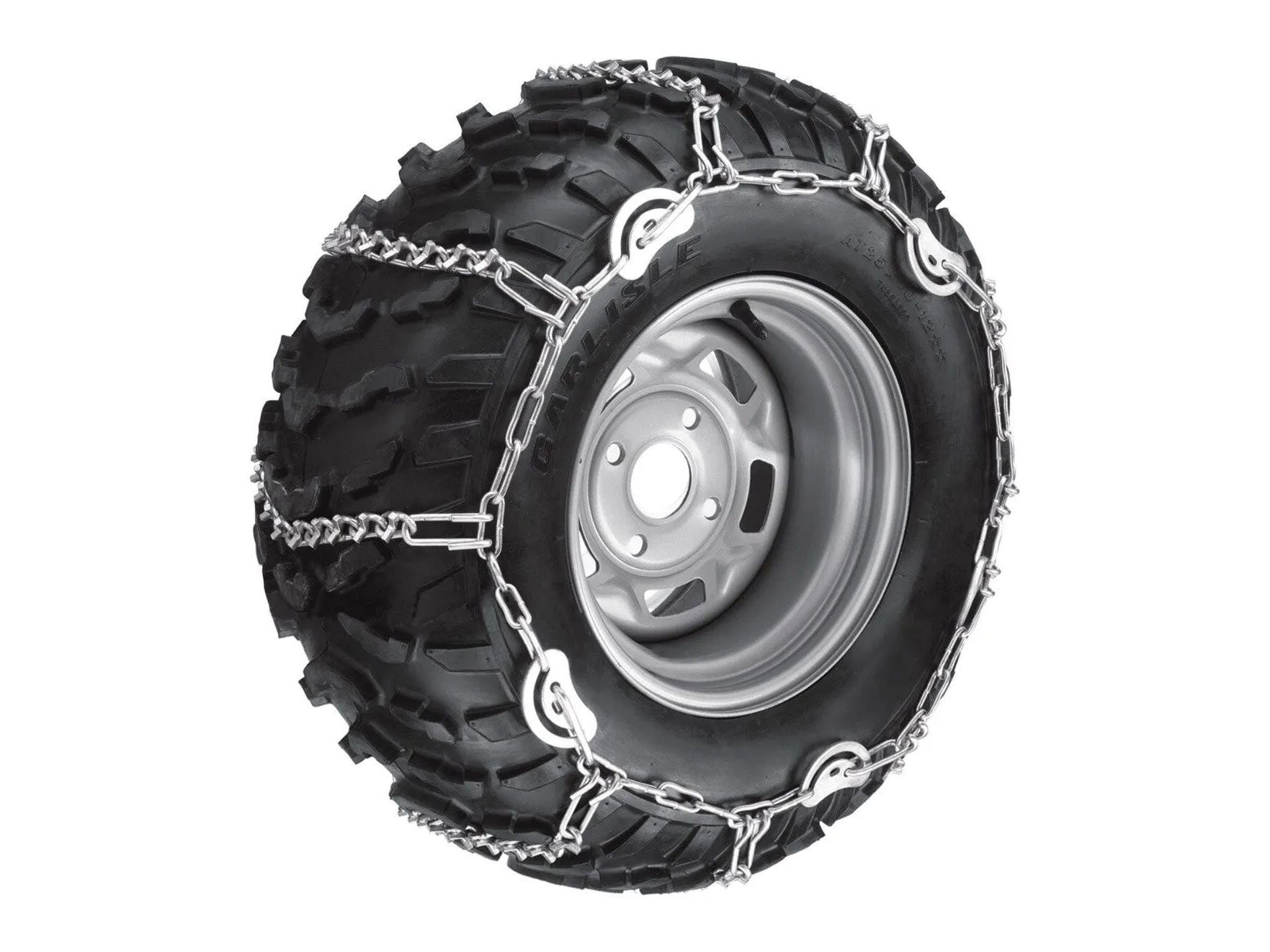 Be prepared for winter riding. Can-Am has a couple of different sizes of rear tire chains to help.