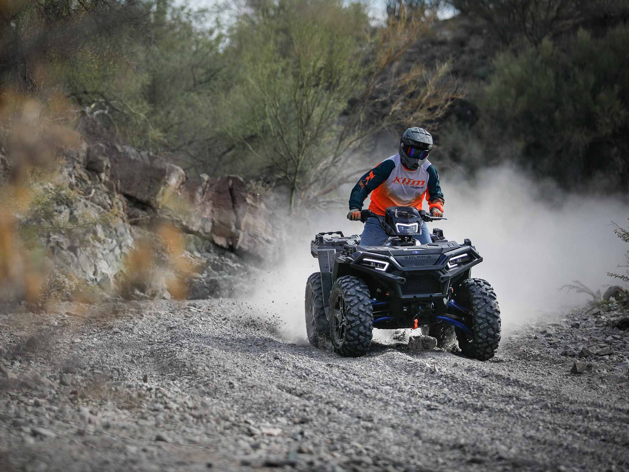 Ground clearance is par for the course under the Sportsman XP 1000.