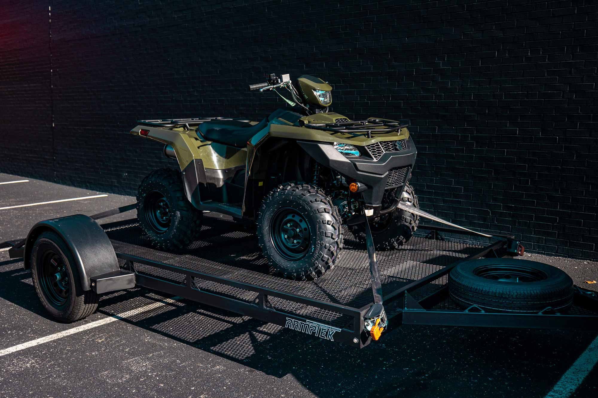 The Ramptek trailer is made specifically for the powersports industry customer who needs to tow their rig to the trail.
