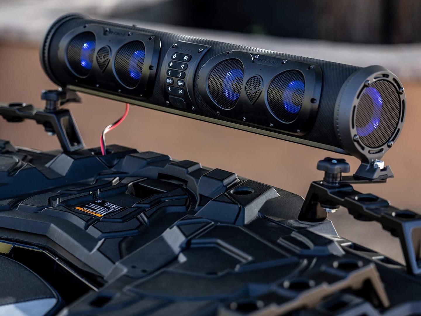The SoundExtreme Powersports Amplified Soundbar from Ecoxgear ATV Rider