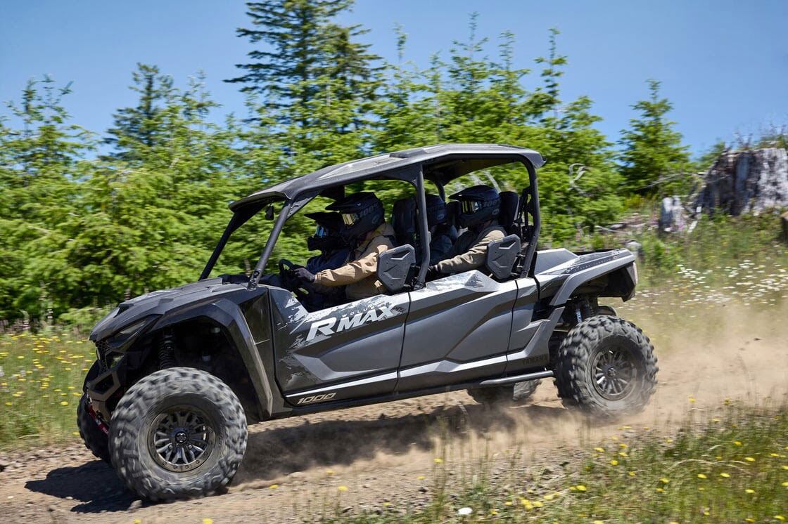 The 2025 Yamaha RMAX4 gets a completely redesigned backseat, featuring a longer wheelbase for increased rear passenger comfort.